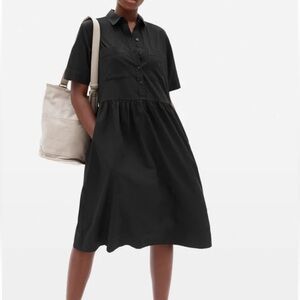 Everlane The Parklet Cotton Classic NWT Shirtdress in Black - Size 8 (Oversized)
